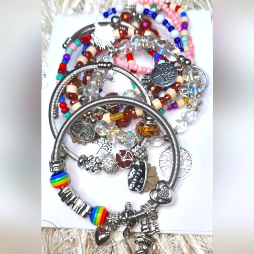 NEW Rainbow Diva Stack Bracelets